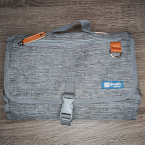 YazzyBoa Heather Gray Portable / Travel Polyester / Foam Baby Changing Pad